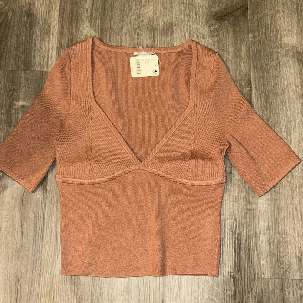 Free people Teagan Swit Short sleeve sweater shirts